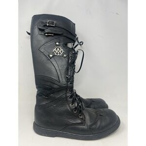 Verillas Monolith Black Leather Boots Rare Size 11.5M